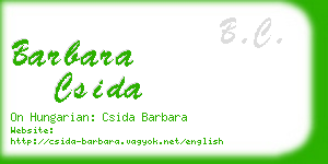 barbara csida business card